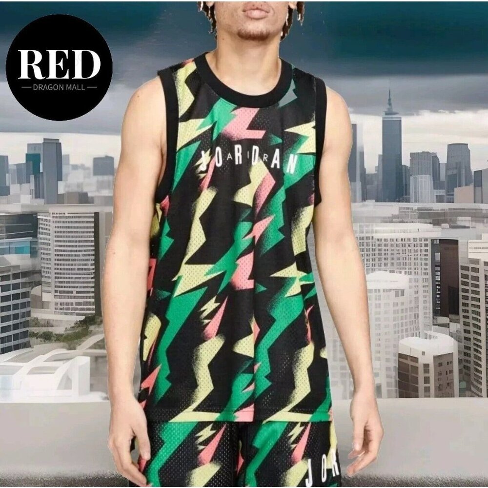 Air Jordan Jumpman Printed Basketball Jersey - CZ4738-307 - Men's Size M